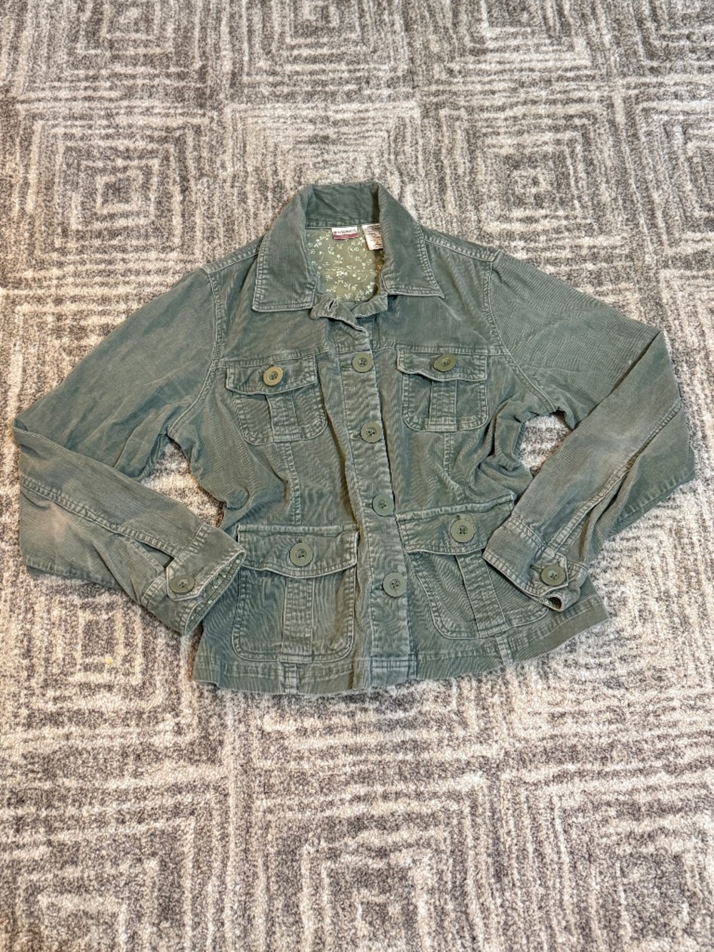 Vintage early 2000s green corduroy jacket